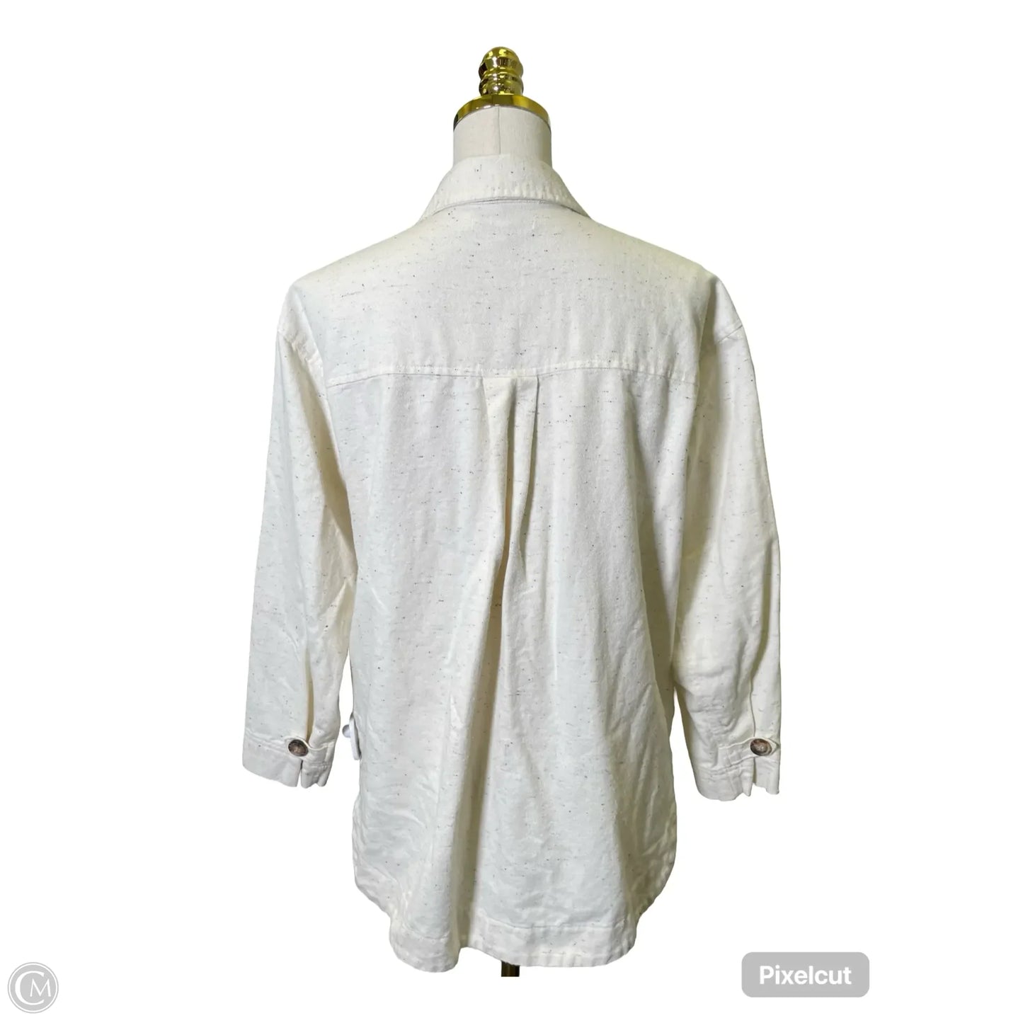 Top Long Sleeve By Madewell In Cream, Size: S