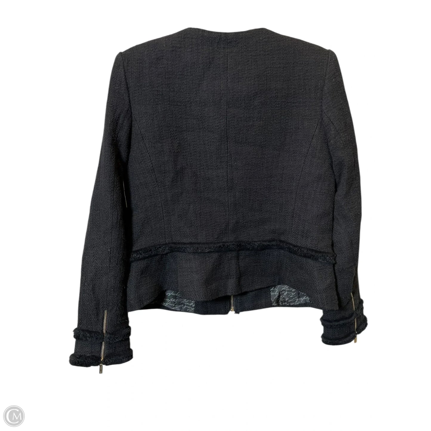Jacket Designer By Karl Lagerfeld In Black, Size: 12