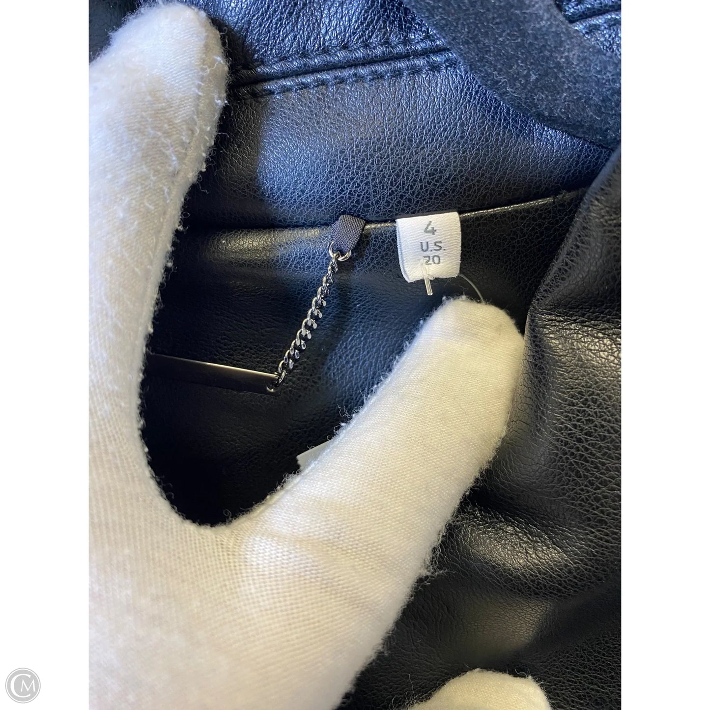 Jacket Leather By Chicos In Black, Size: Xxl