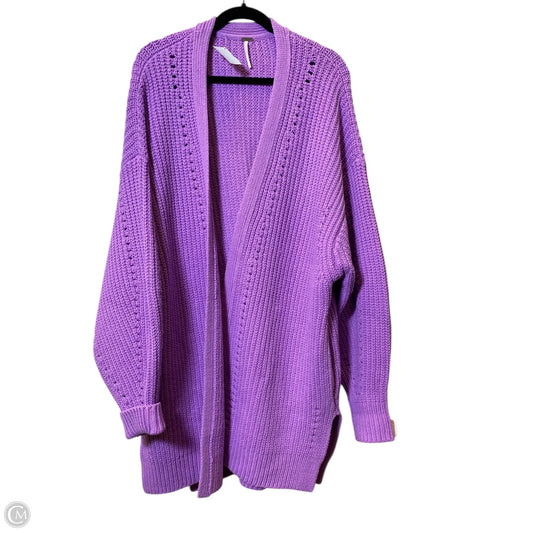 Sweater Cardigan By Free People In Purple, Size: L