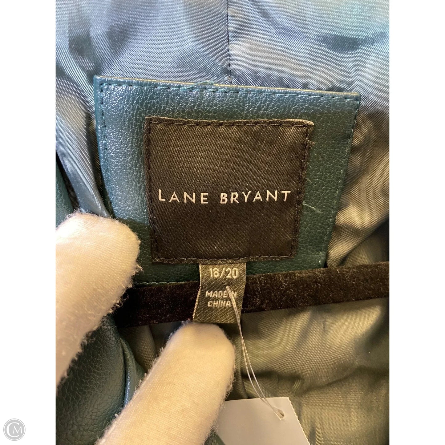 Jacket Leather By Lane Bryant In Green, Size: 2x