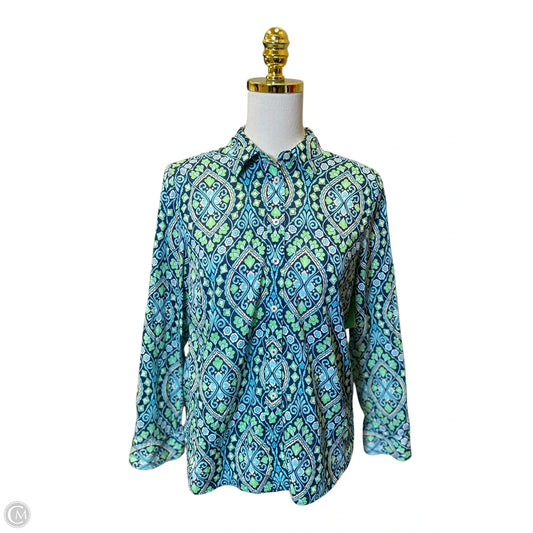 Top Long Sleeve By Talbots In Multi-colored, Size: M
