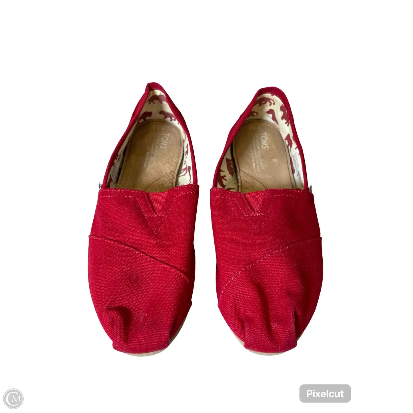 Shoes Flats By Toms In Red, Size: 9.5