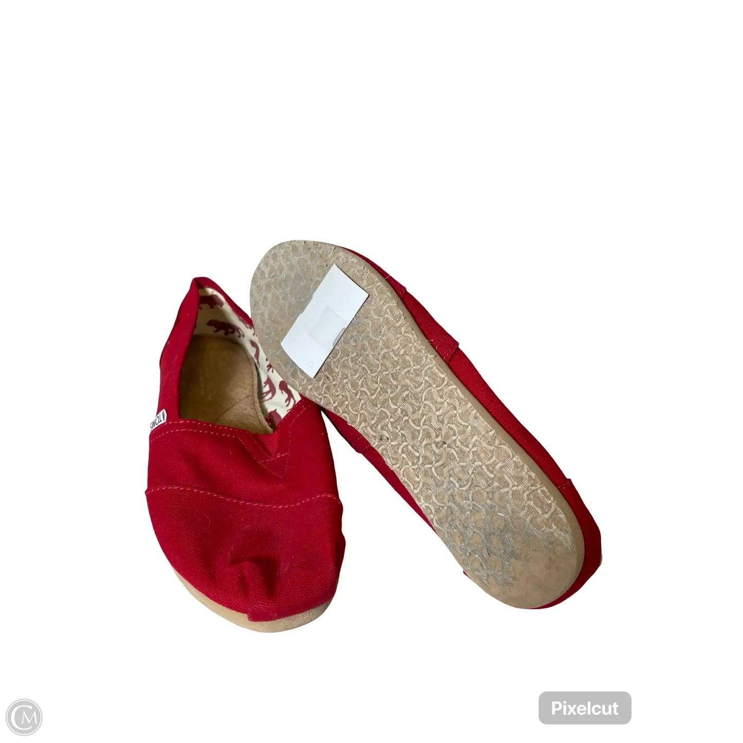 Shoes Flats By Toms In Red, Size: 9.5