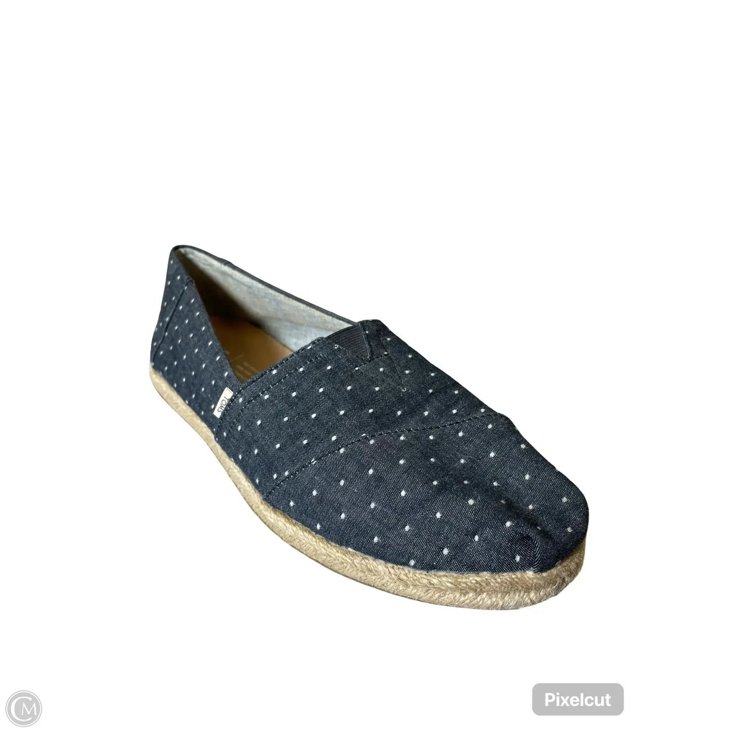 Shoes Flats By Toms In Blue & White, Size: 9.5