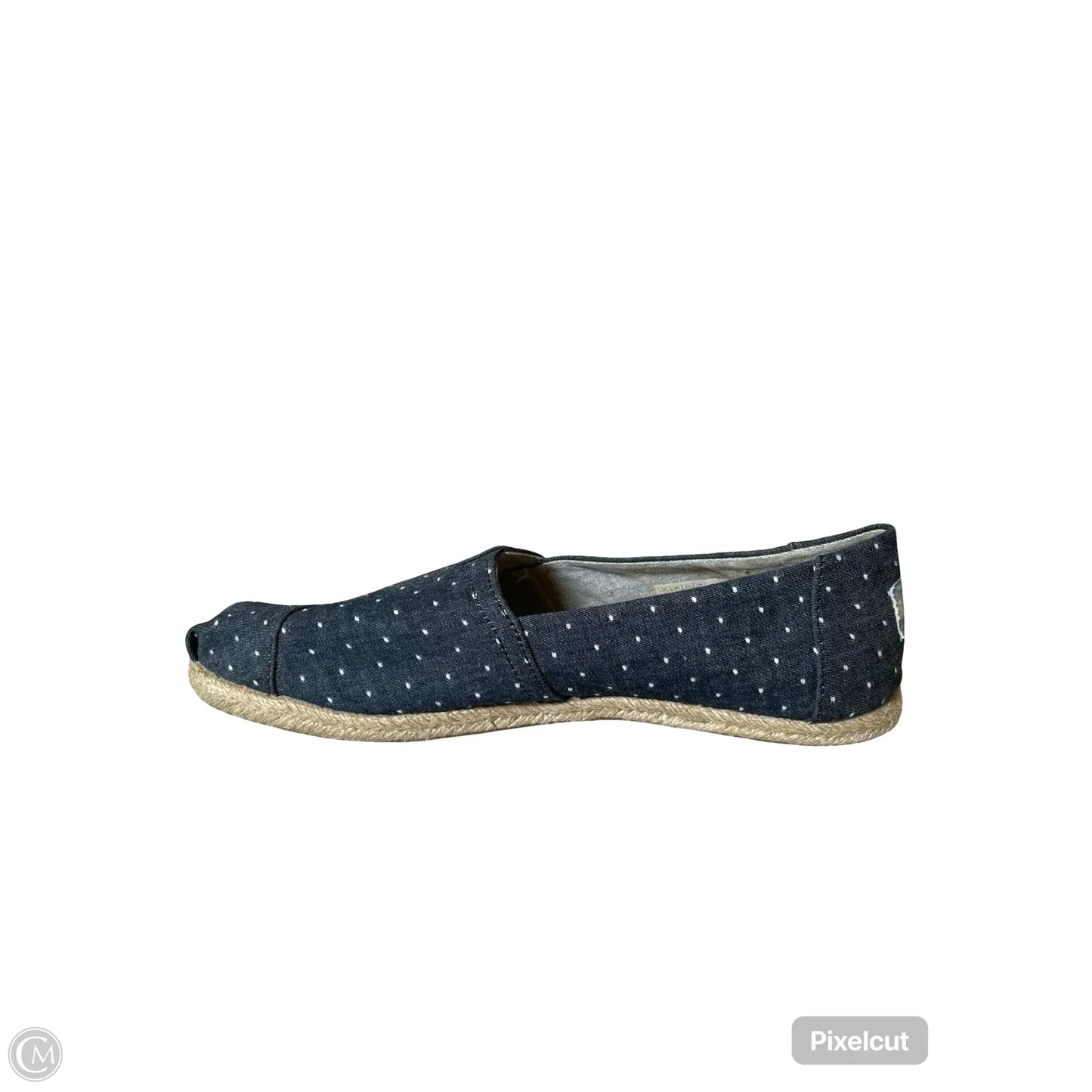 Shoes Flats By Toms In Blue & White, Size: 9.5