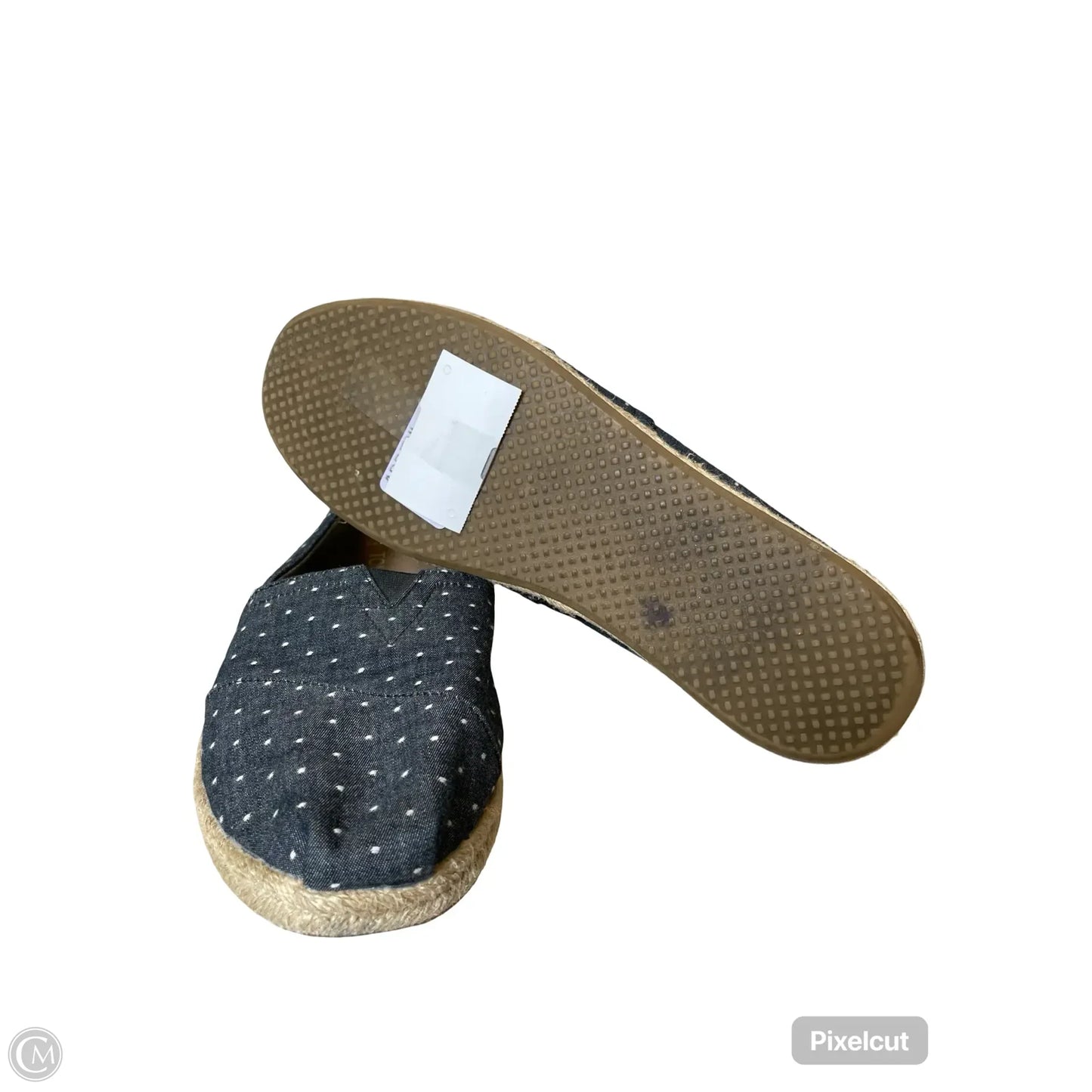 Shoes Flats By Toms In Blue & White, Size: 9.5