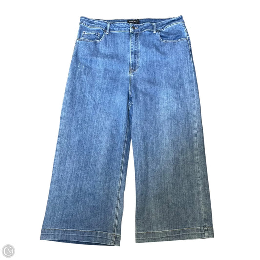 Jeans Wide Leg By Clothes Mentor In Blue Denim, Size: 3x