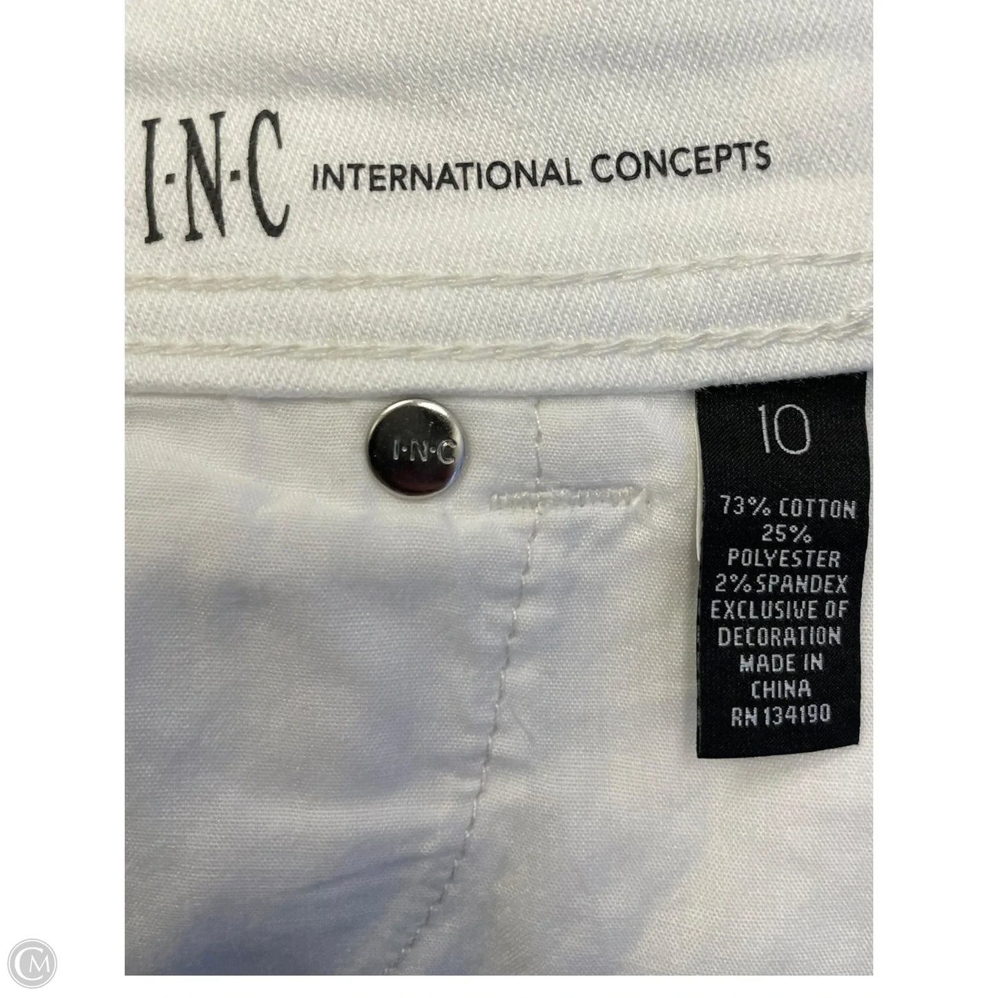 Shorts By Inc In White, Size: 10