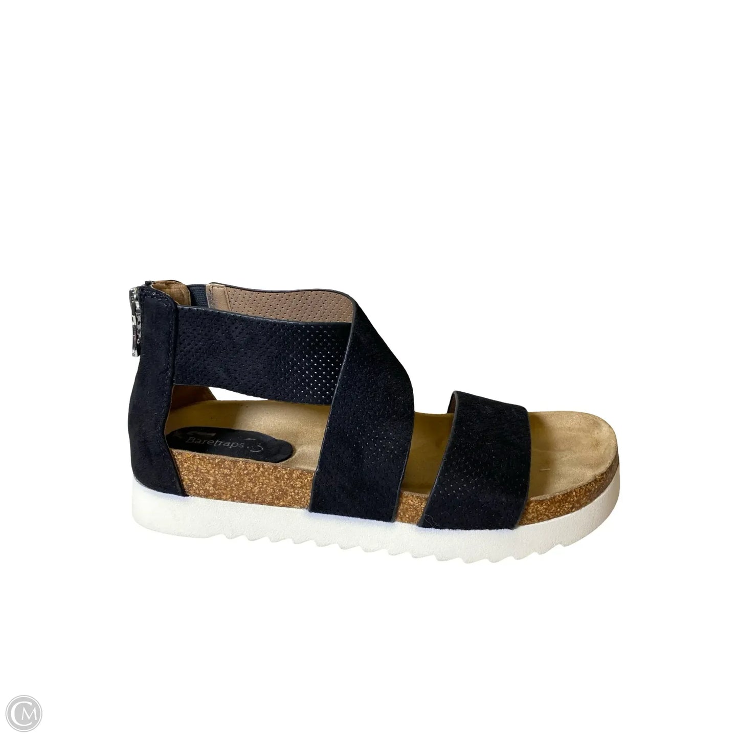 Shoes Flats By Clothes Mentor In Black & Cream, Size: 8.5