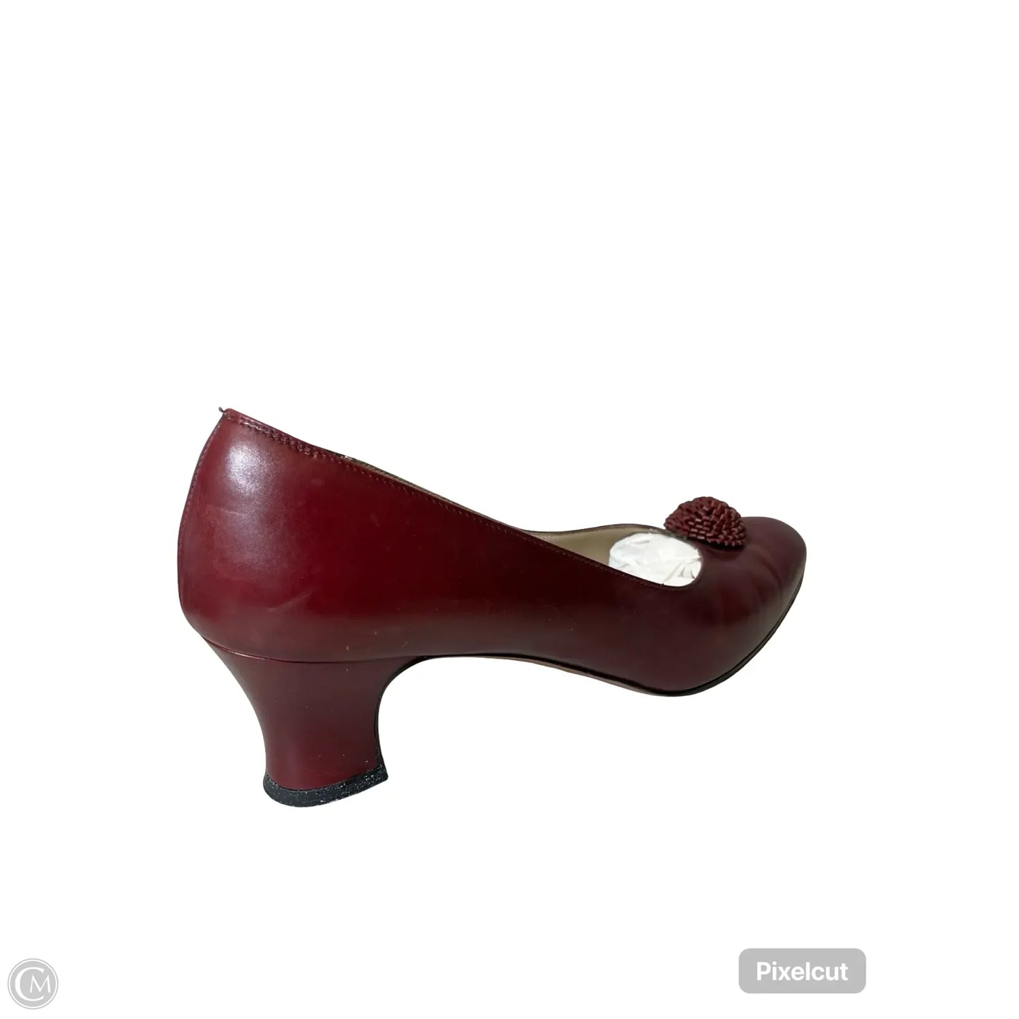 Shoes Luxury Designer By Ferragamo In Maroon, Size: 8