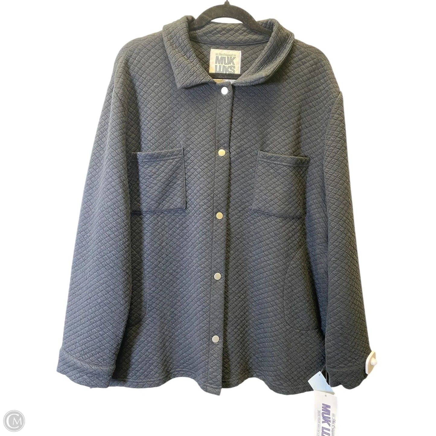 Jacket Puffer & Quilted By Muk Luks In Black, Size: Xl