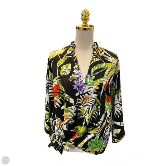 Top Long Sleeve By Ny Collection In Multi-colored, Size: L