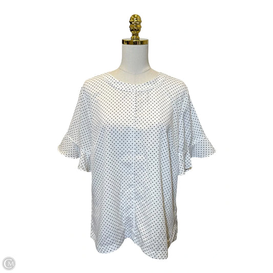 Top Short Sleeve By Banana Republic In Polkadot Pattern, Size: Xl
