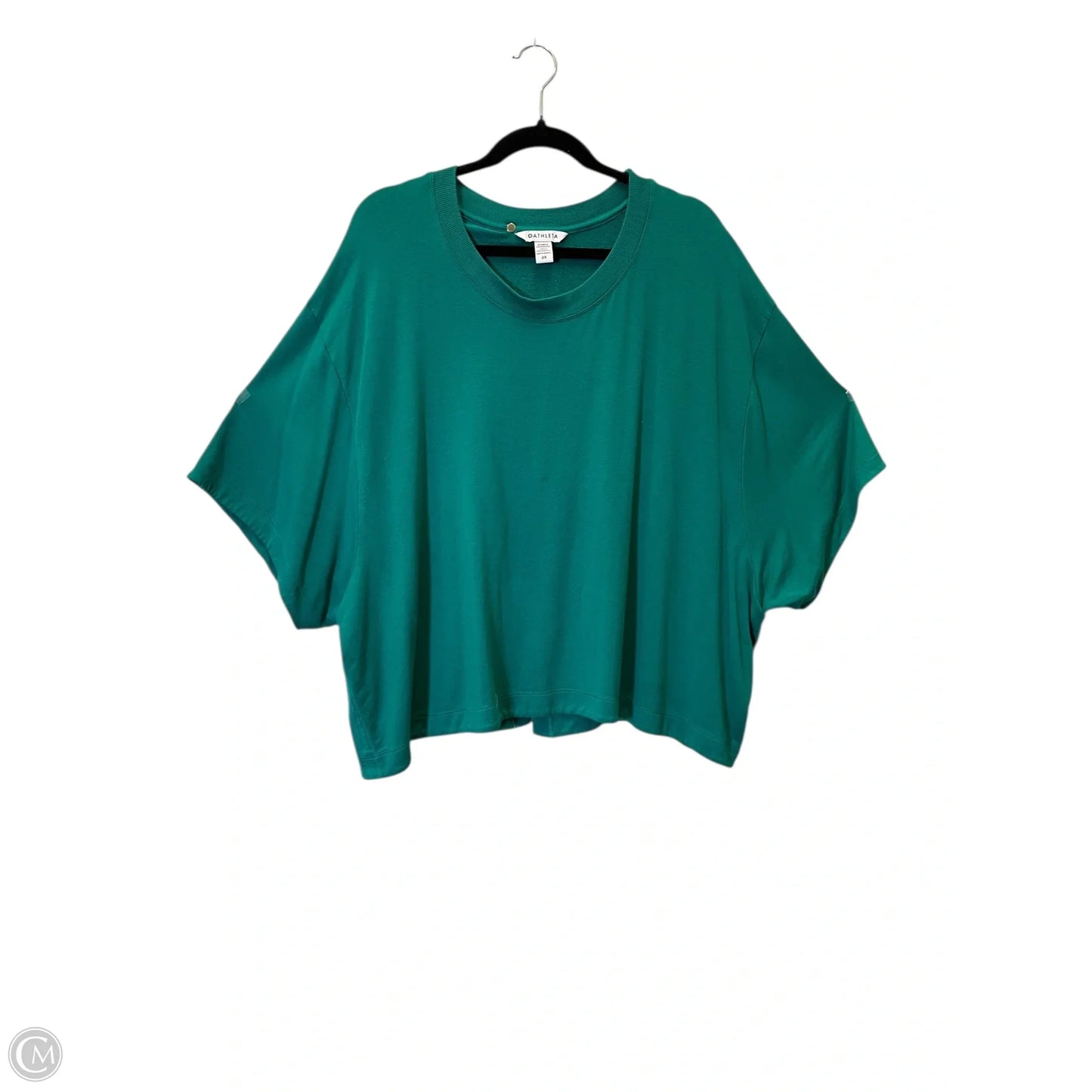 Athletic Top Short Sleeve By Athleta In Green, Size: 2x