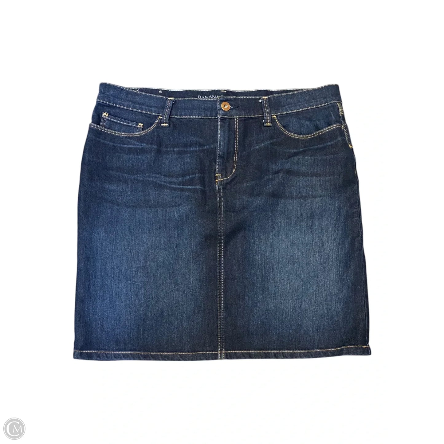 Skirt Midi By Banana Republic In Blue Denim, Size: 12