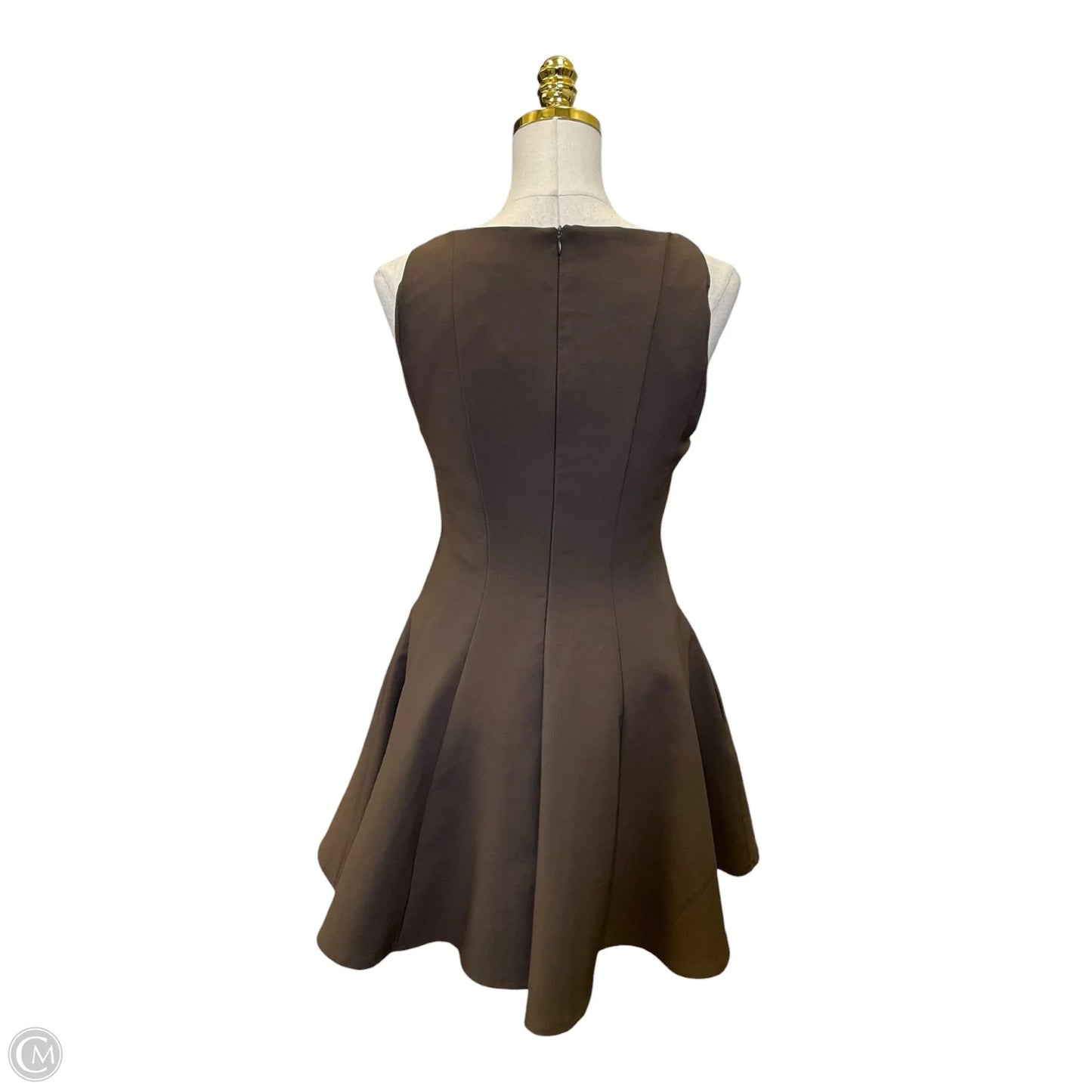 Dress Casual Midi By Zara In Brown, Size: M
