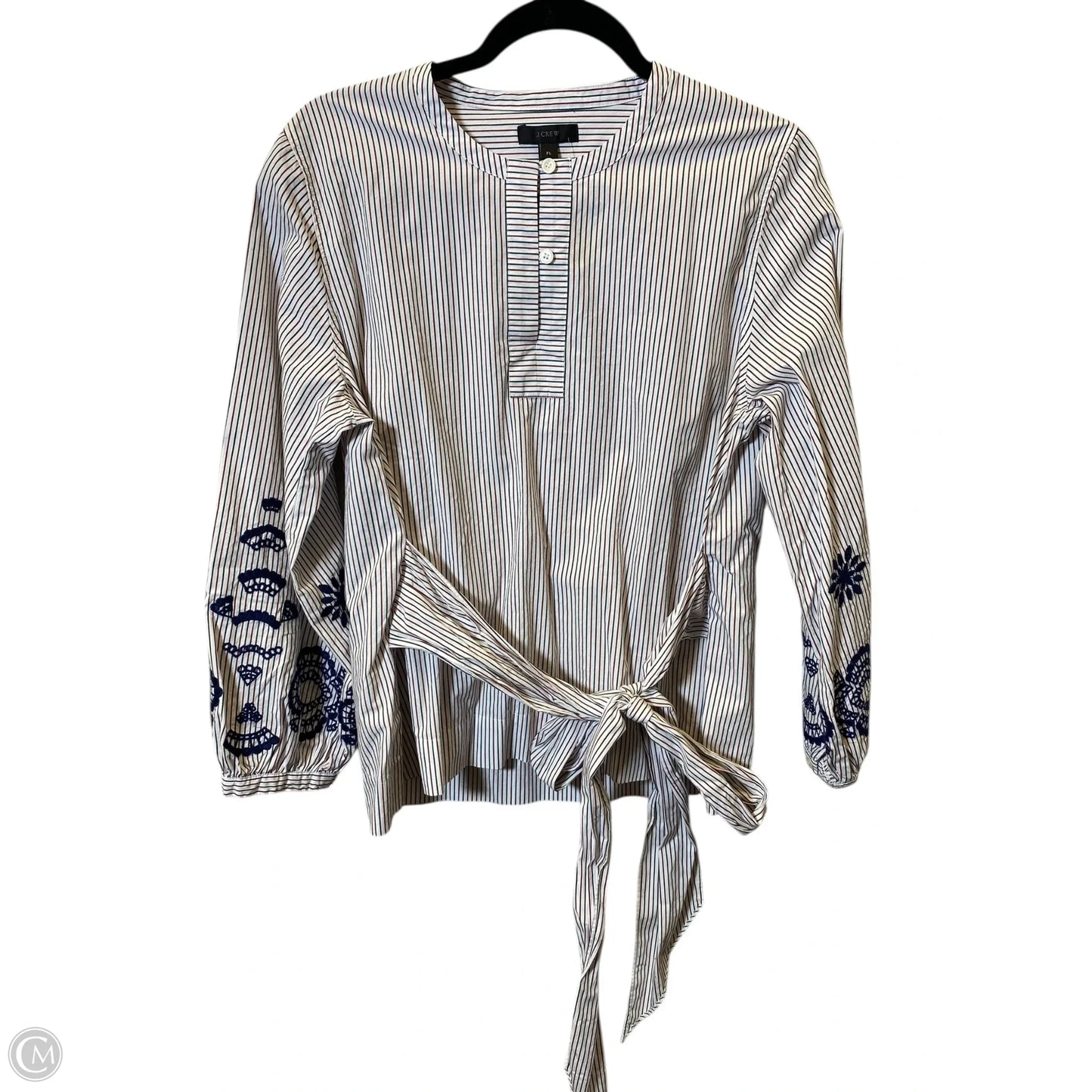 Top Long Sleeve By J. Crew In Striped Pattern, Size: Lp