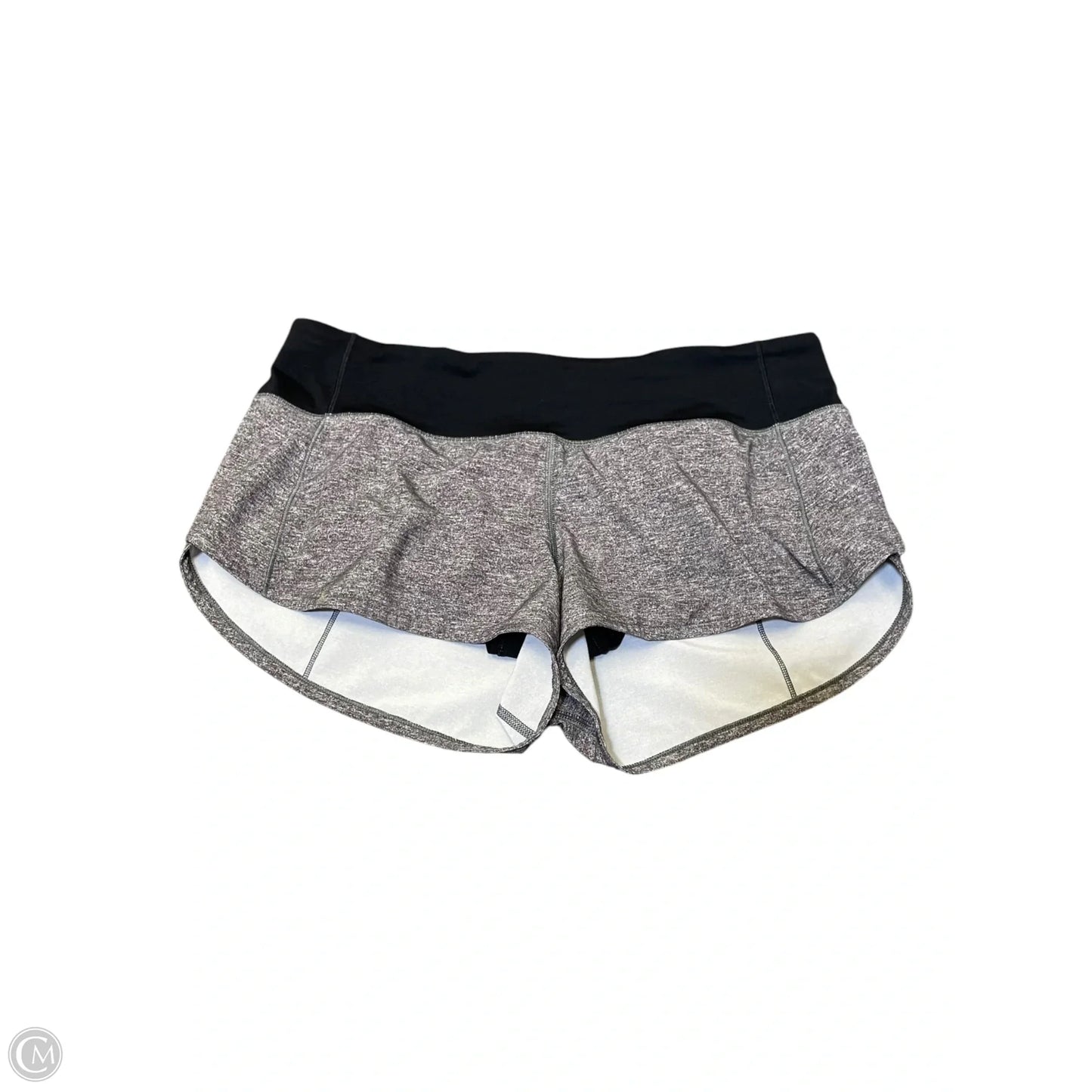 Athletic Shorts By Lululemon In Black & Grey, Size: 6