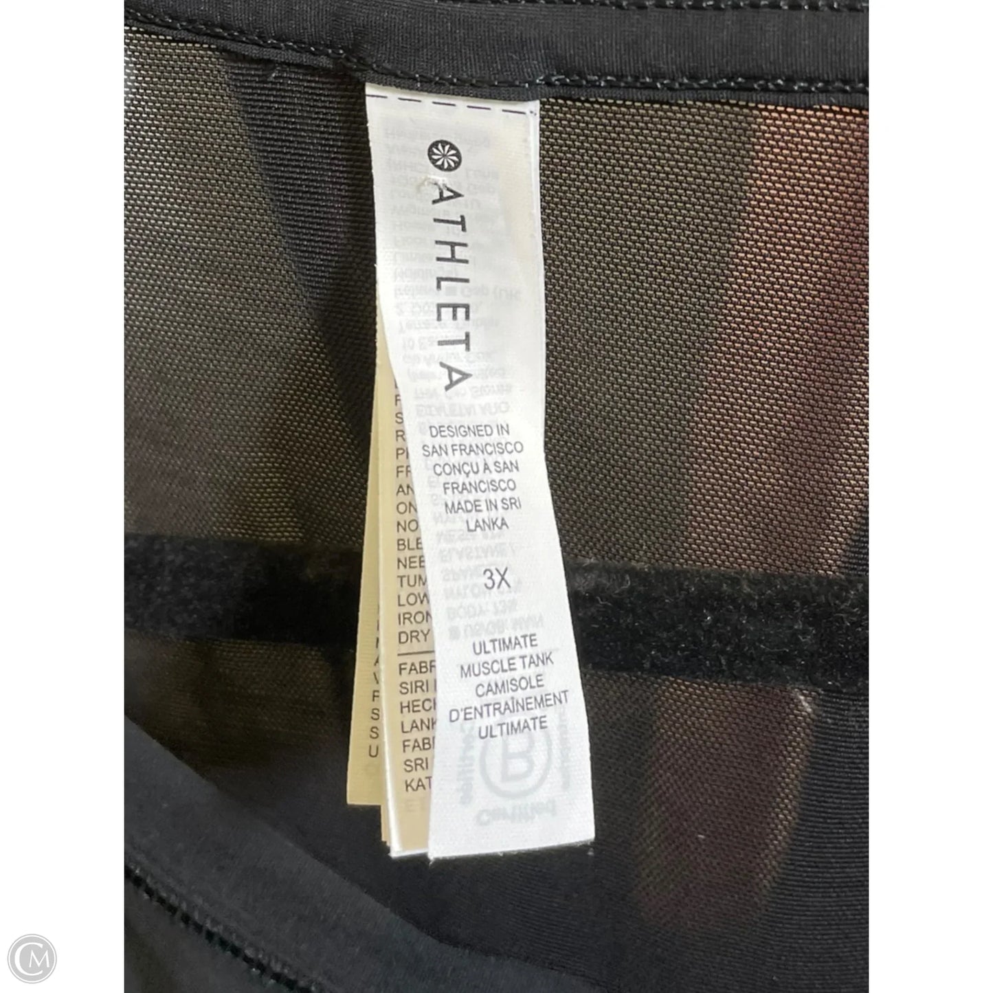 Athletic Top Short Sleeve By Athleta In Black, Size: 3x