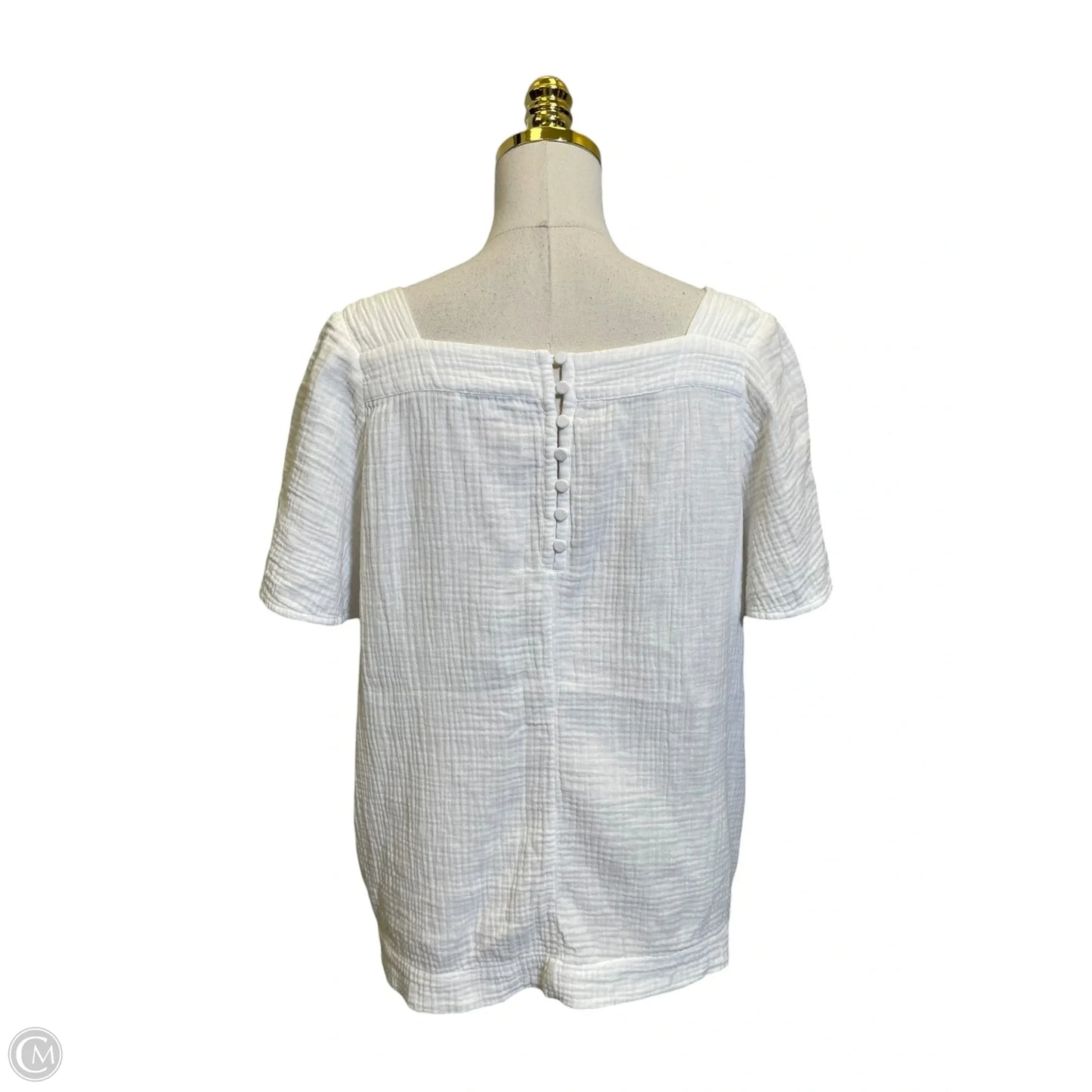 Top Short Sleeve By Madewell In White, Size: M