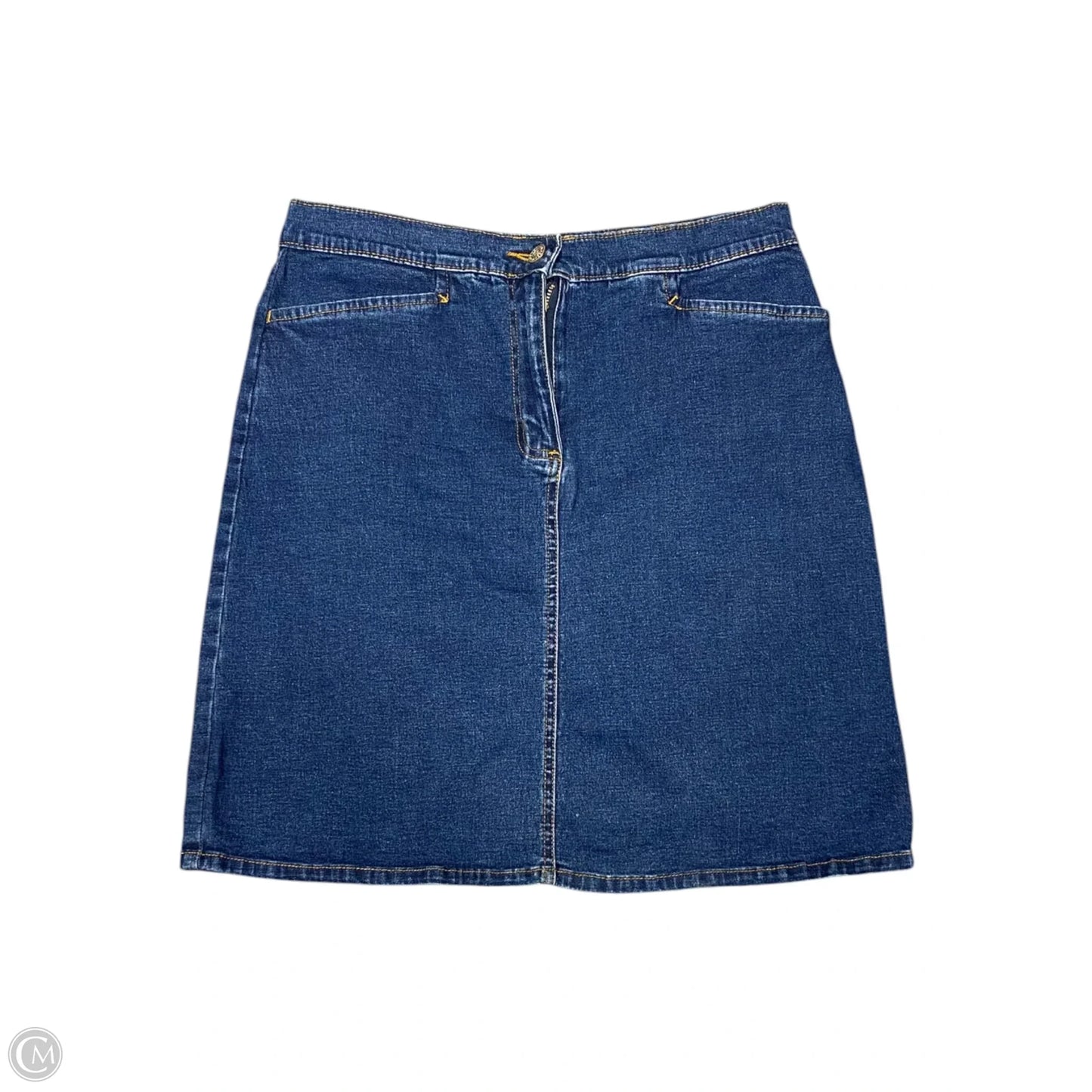 Skirt Midi By Clothes Mentor In Blue Denim, Size: 10