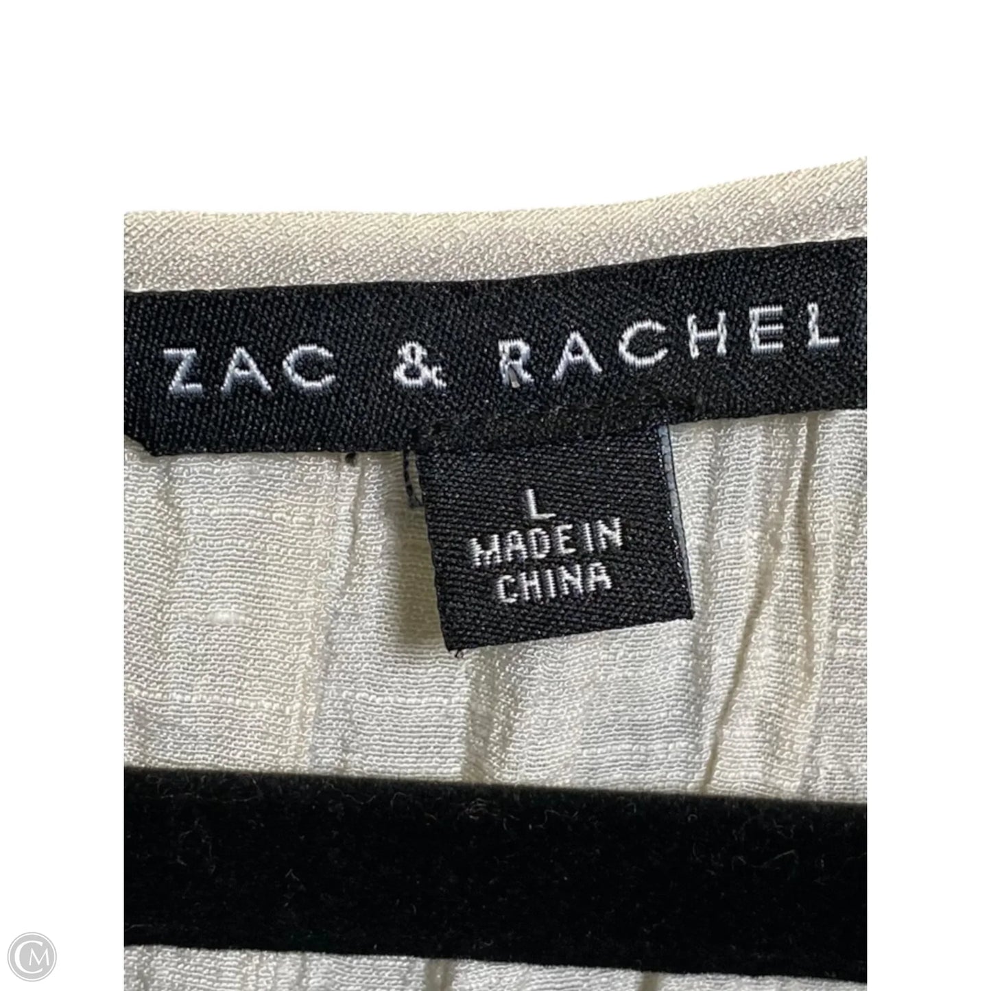 Top Long Sleeve By Zac And Rachel In Beige, Size: L