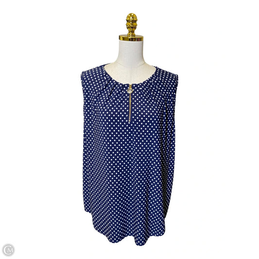 Top Sleeveless By Anne Klein In Polkadot Pattern, Size: Xl