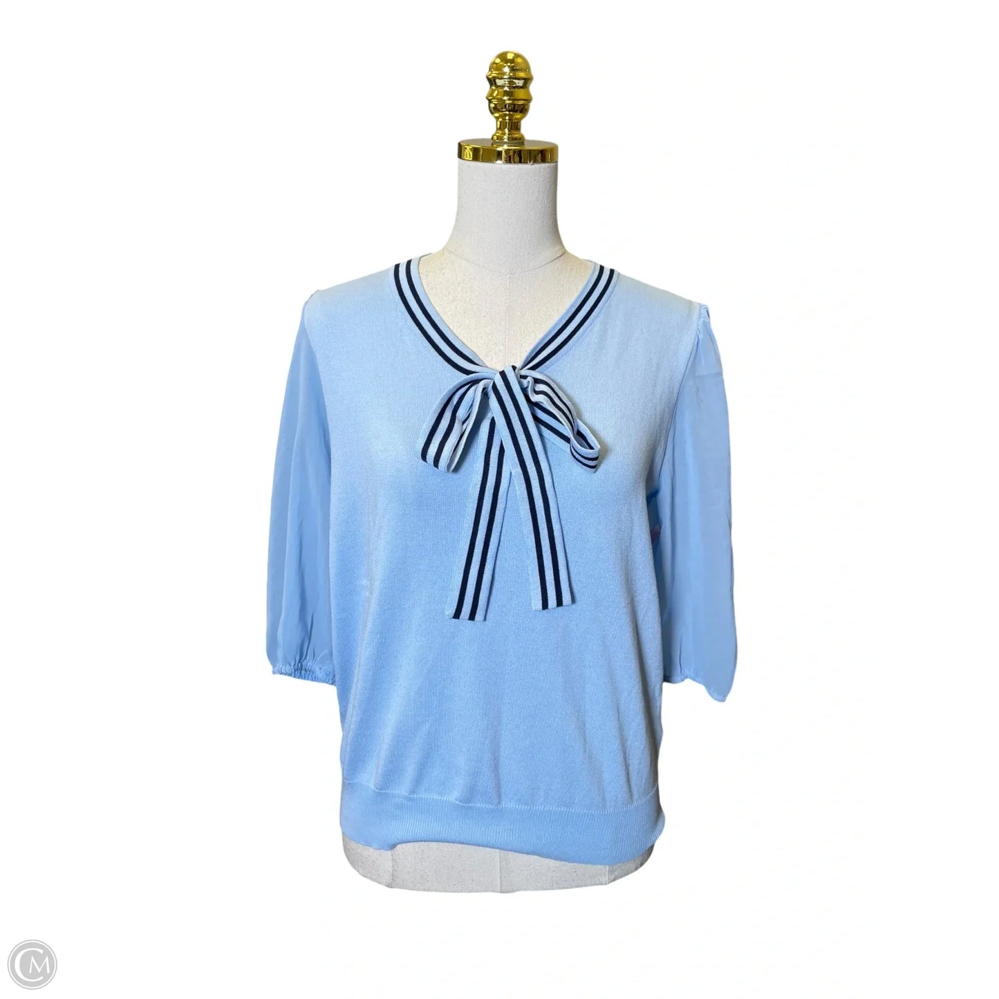 Top 3/4 Sleeve By Nanette By Nanette Lepore In Blue, Size: M