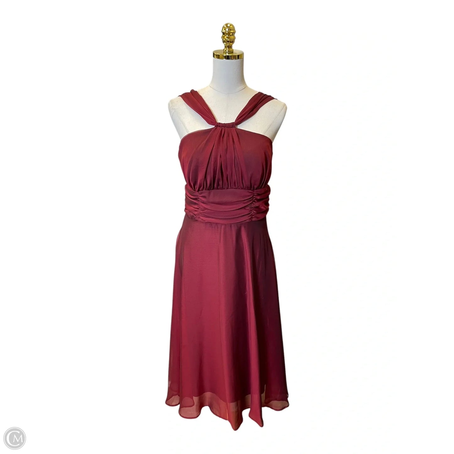 Dress Casual Midi By Dressbarn In Red, Size: L