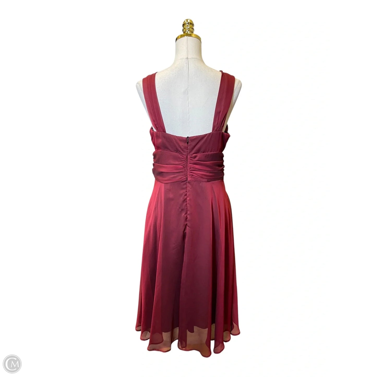 Dress Casual Midi By Dressbarn In Red, Size: L