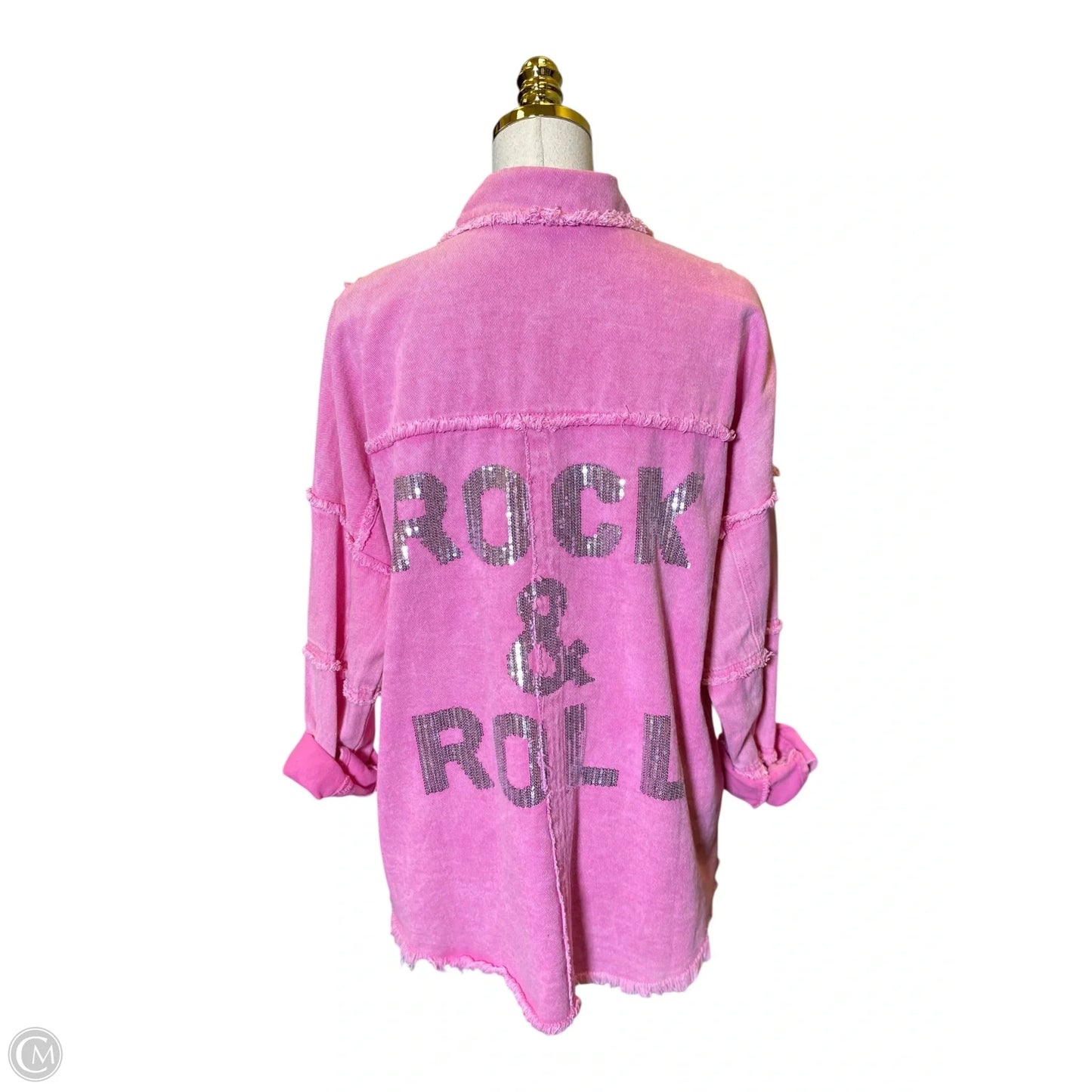 Jacket Denim By 143 Story In Pink, Size: S