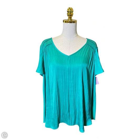 Top Short Sleeve By Lane Bryant In Teal, Size: L