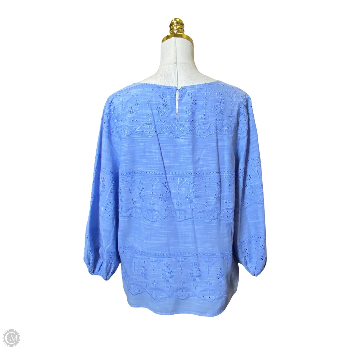 Top Long Sleeve By Talbots In Blue, Size: L