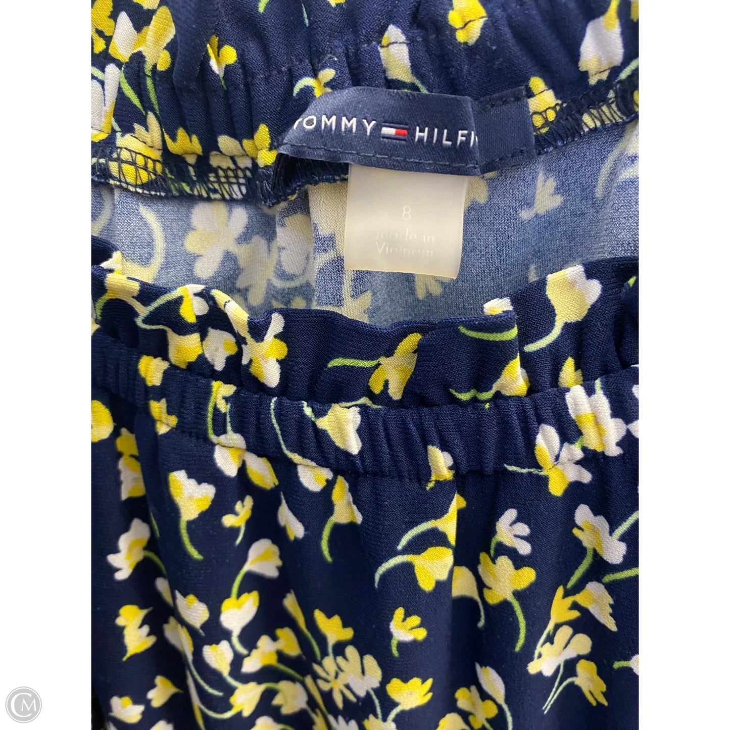 Dress Casual Midi By Tommy Hilfiger In Blue & Yellow, Size: M