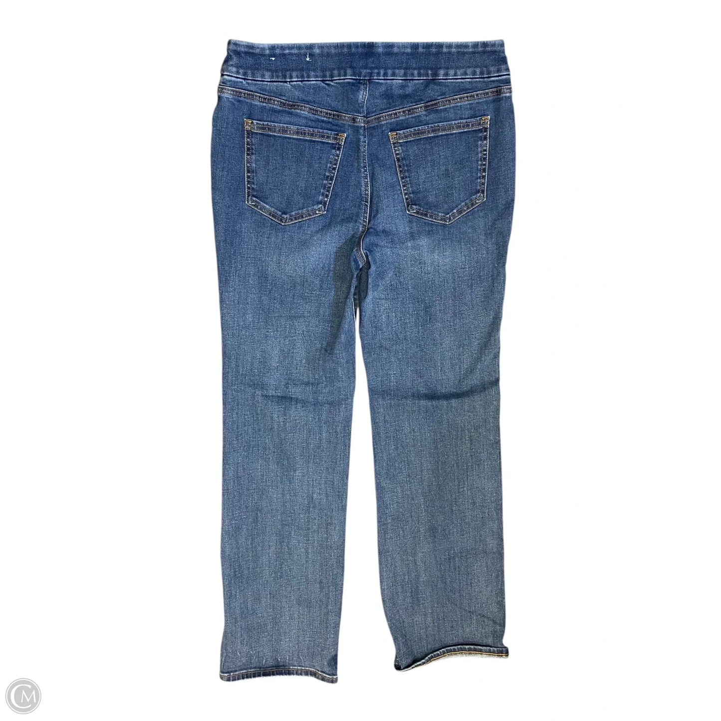 Jeans Straight By Chicos In Blue Denim, Size: 8