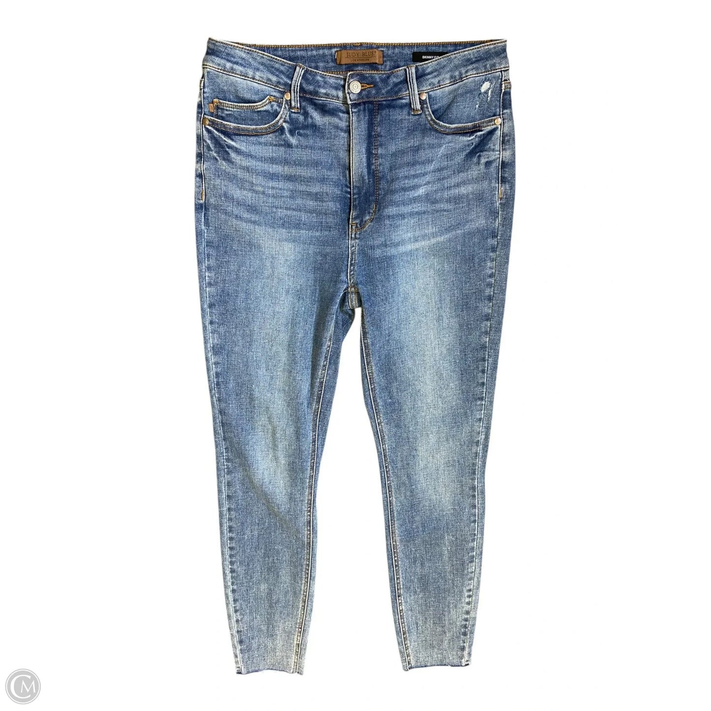 Jeans Skinny By Judy Blue In Blue Denim, Size: 12