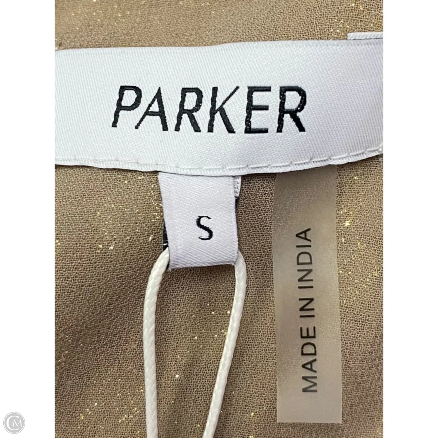 Top Short Sleeve By Parker In Gold, Size: S