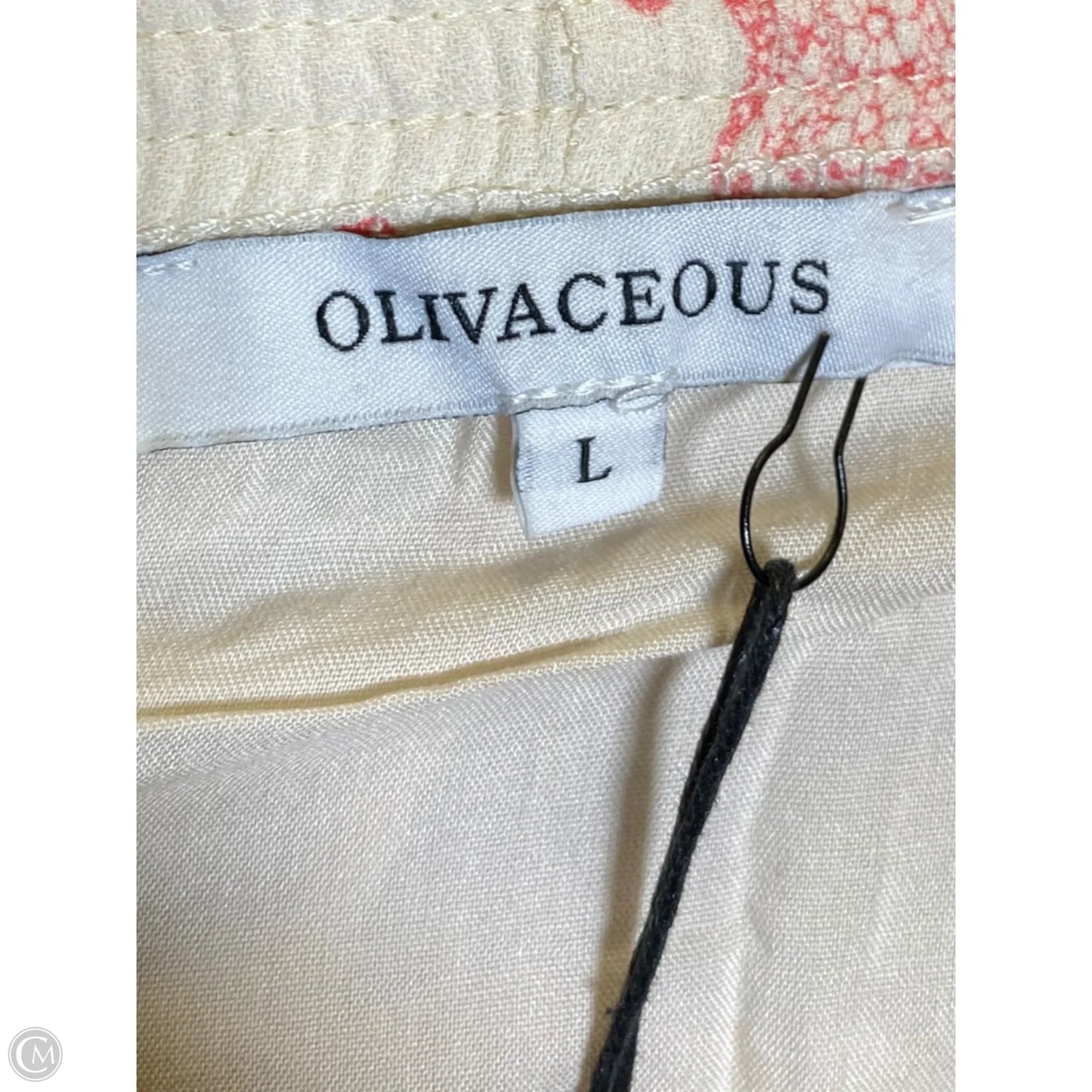 Top Short Sleeve By Olivaceous In Pink & White, Size: M