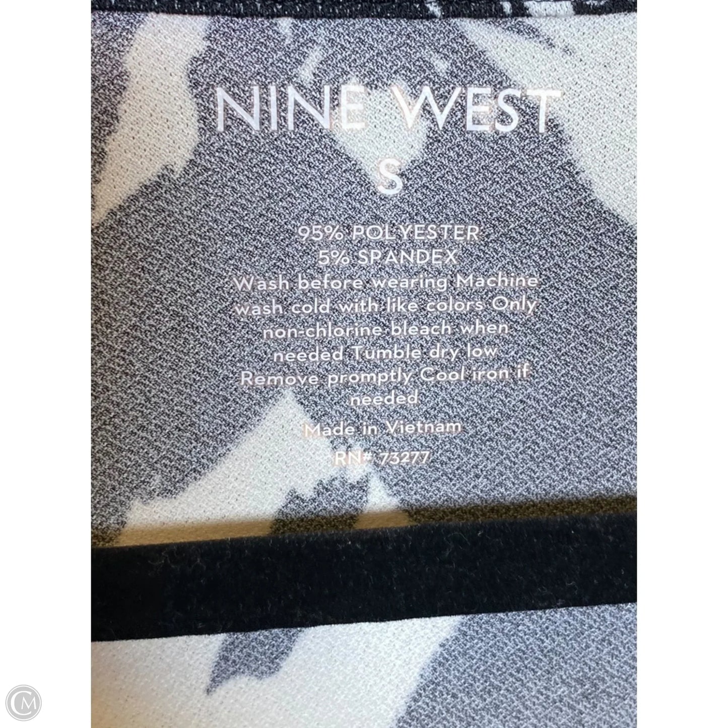 Dress Casual Midi By Nine West In Black & White, Size: S