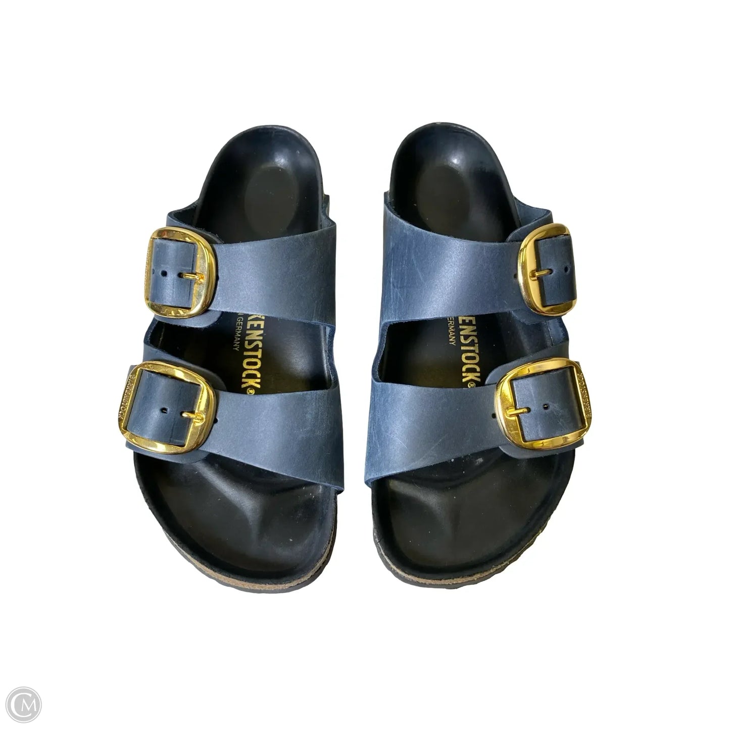 Sandals Flats By Birkenstock In Navy, Size: 8