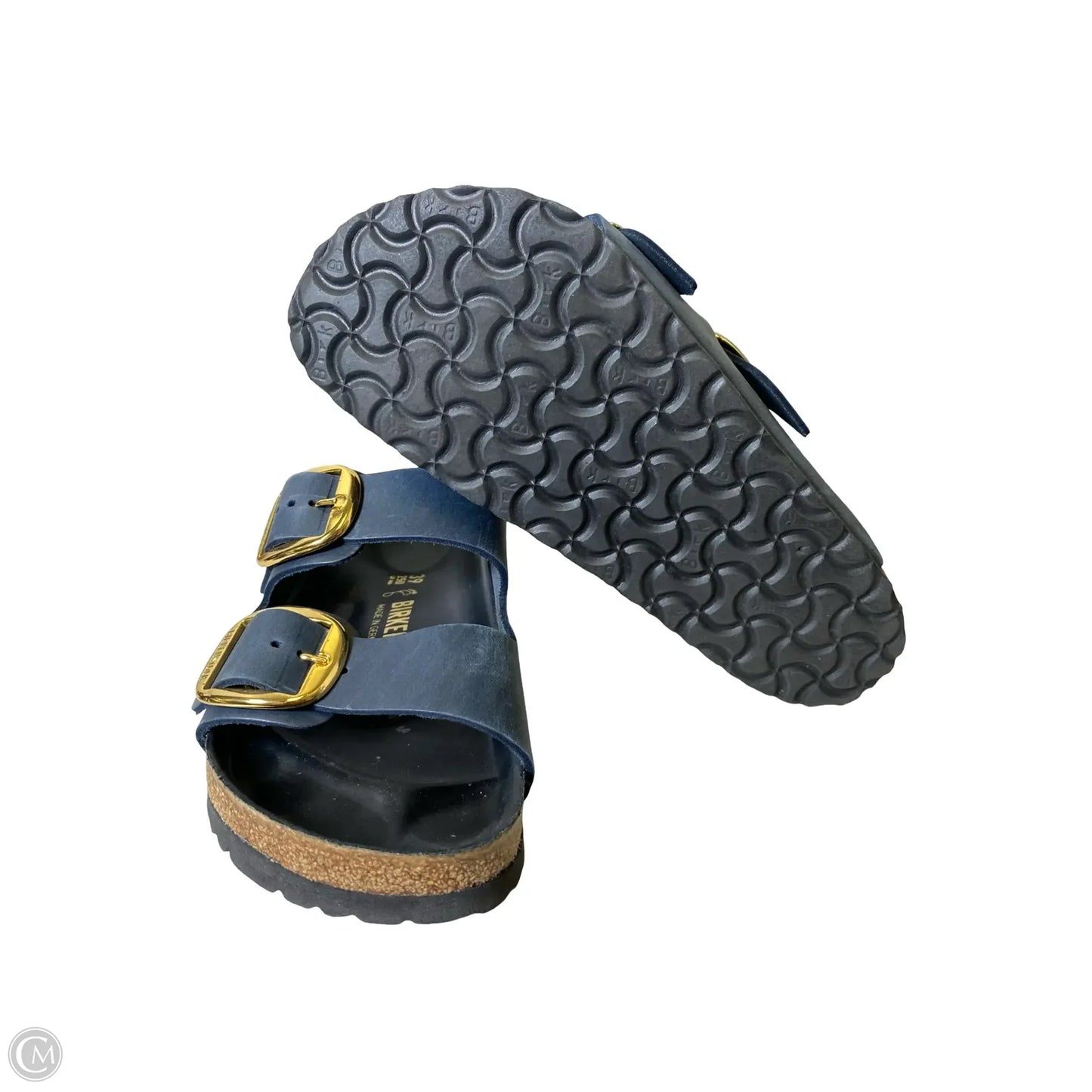 Sandals Flats By Birkenstock In Navy, Size: 8