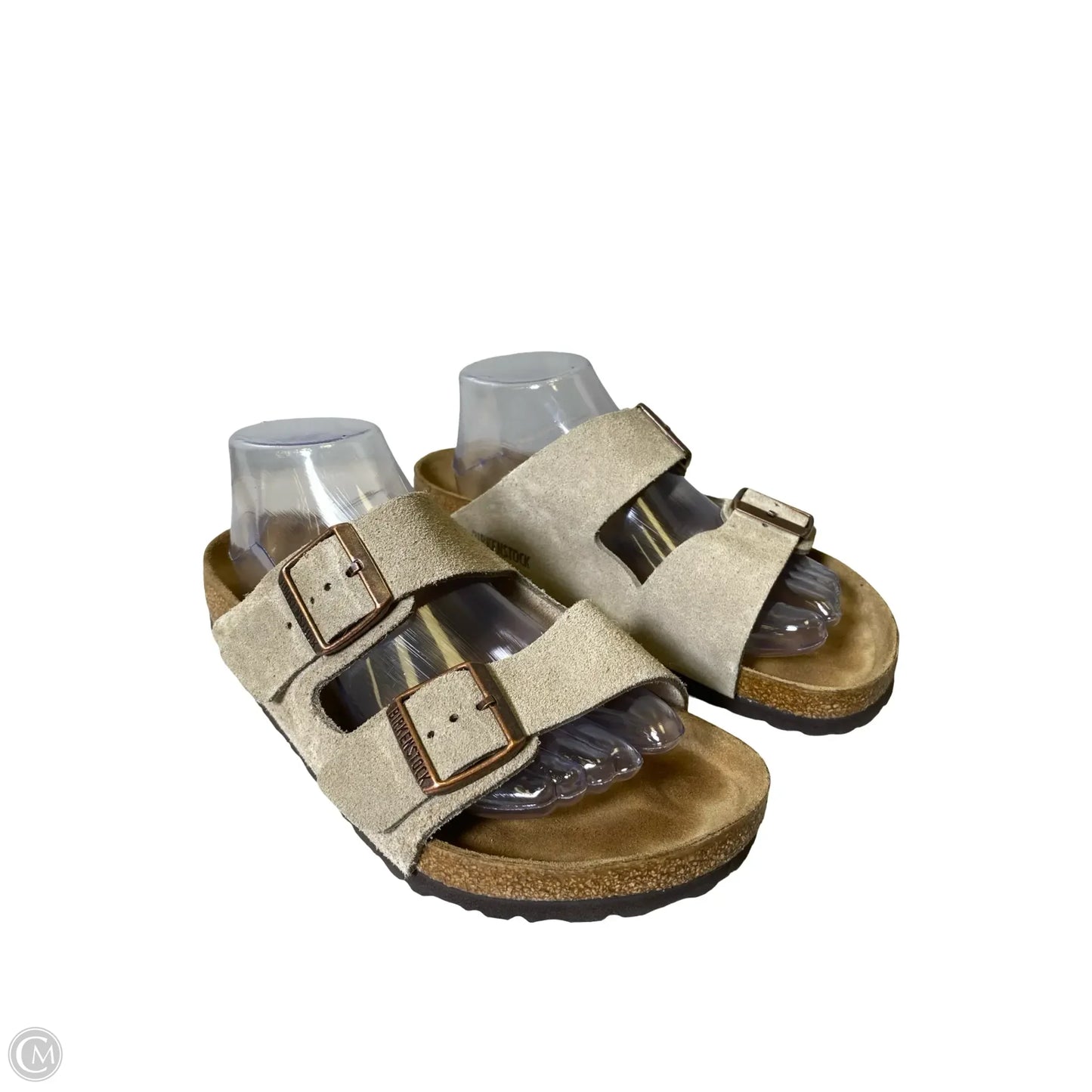 Sandals Flats By Birkenstock In Beige, Size: 8