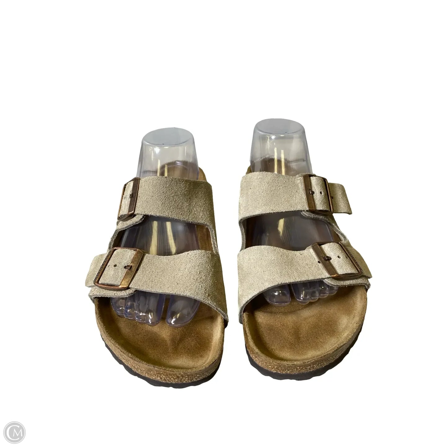 Sandals Flats By Birkenstock In Beige, Size: 8