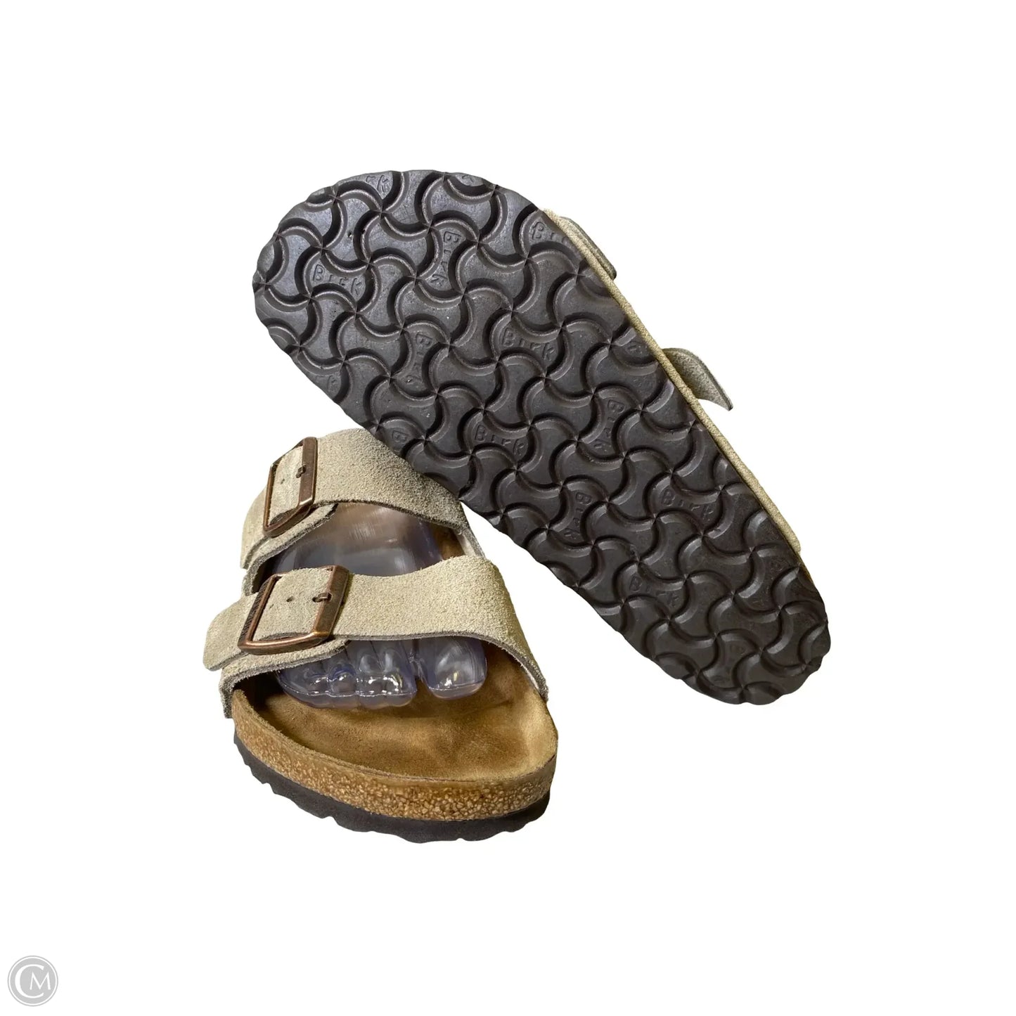 Sandals Flats By Birkenstock In Beige, Size: 8