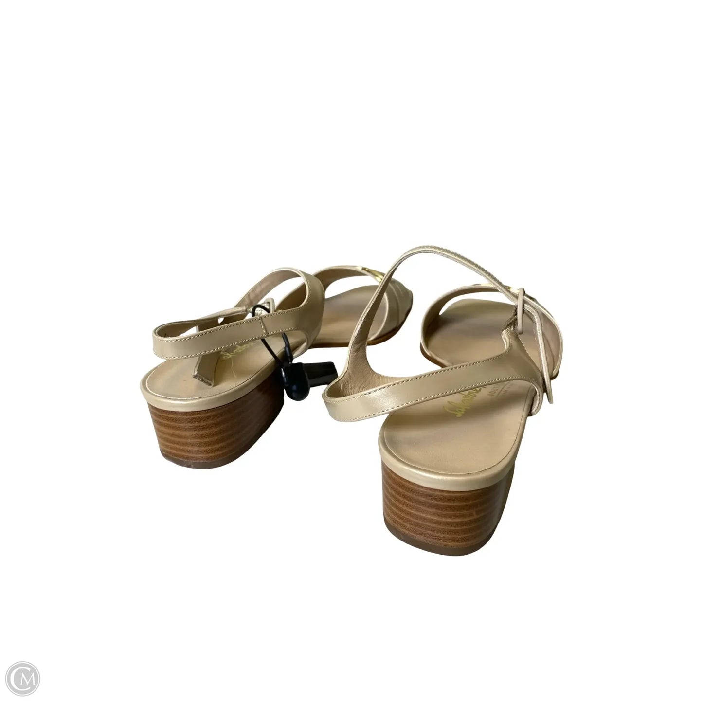 Shoes Luxury Designer By Ferragamo In Cream, Size: 7.5