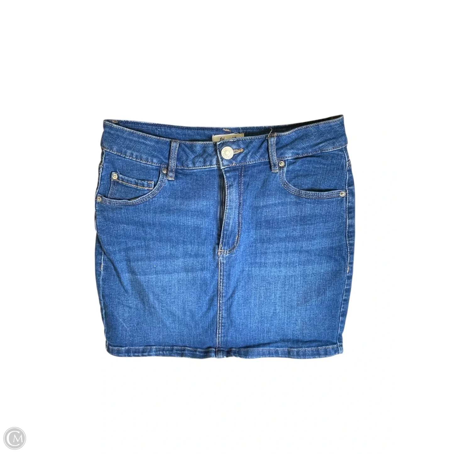 Skirt Midi By Garage In Blue Denim, Size: S