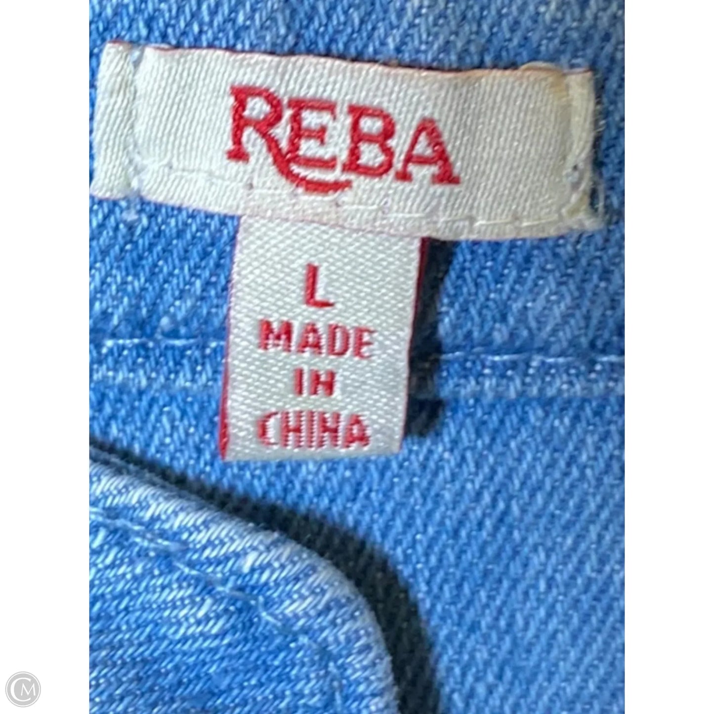 Dress Casual Midi By Reba In Blue Denim, Size: L