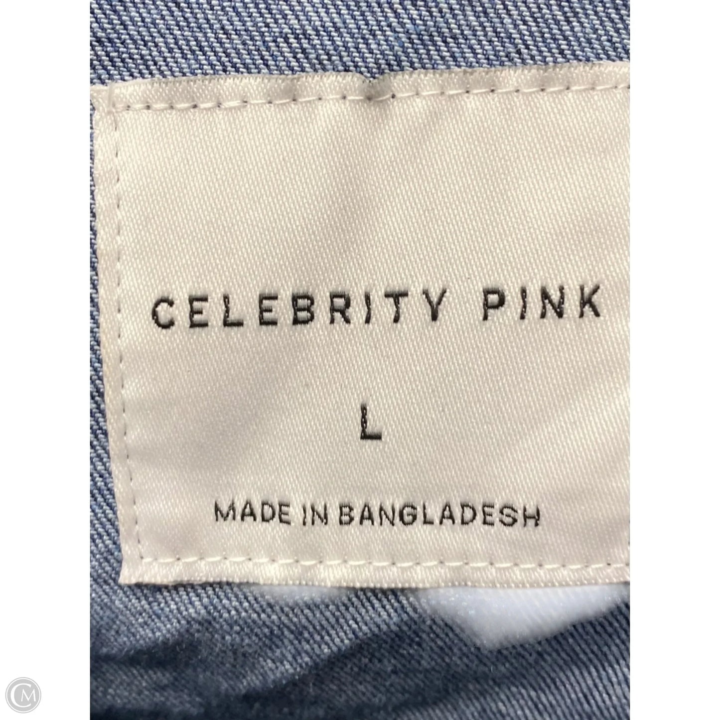Jumpsuit By Celebrity Pink In Blue Denim, Size: L