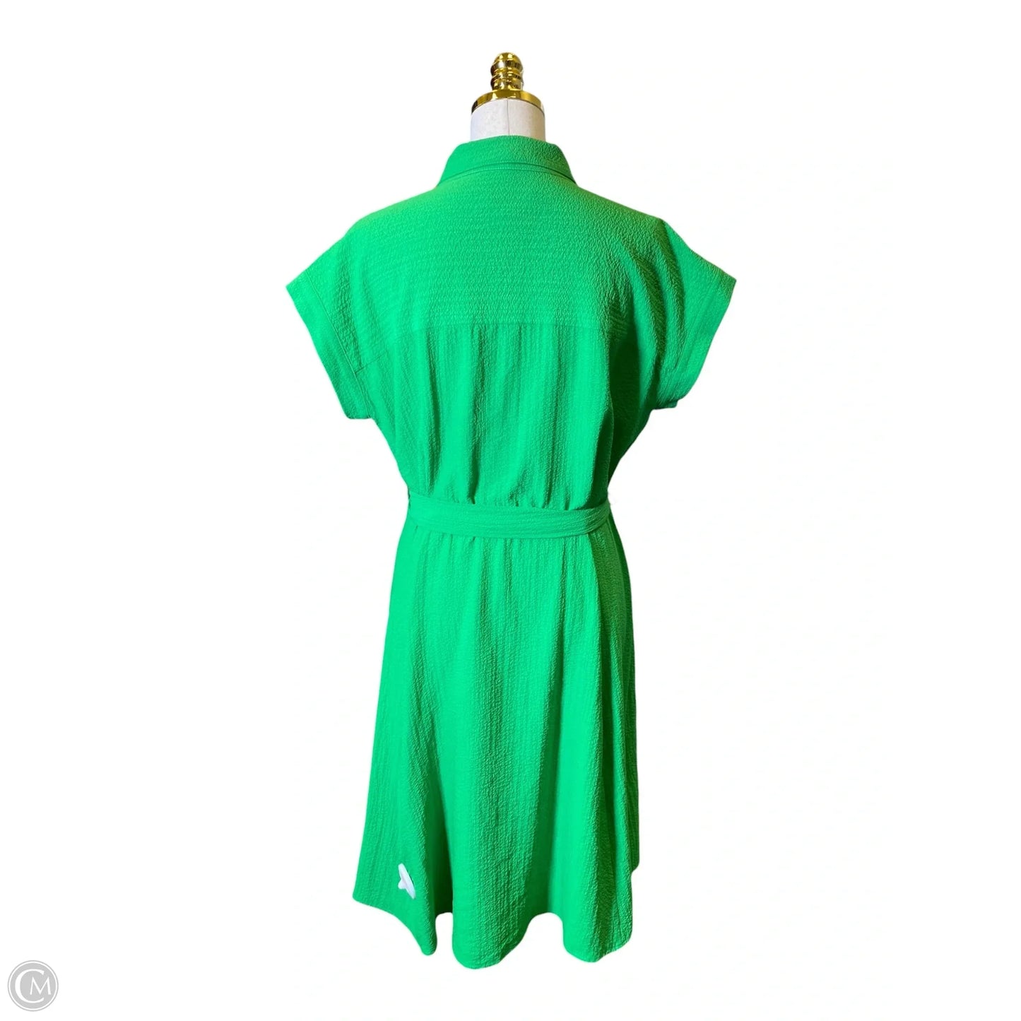 Dress Casual Midi By Calvin Klein In Green, Size: L